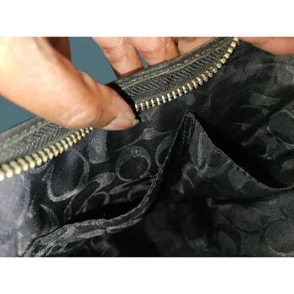 Coach Hamilton Hobo Tassel Black Leather Shoulder Bag - Picture 11 of 14